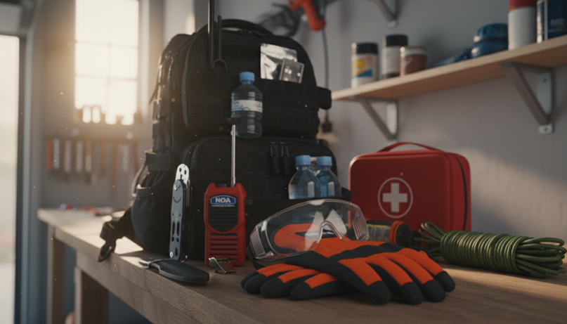 Equipo de protección preparado para emergencia