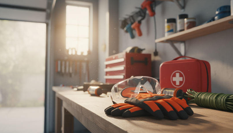 Equipos básicos de protección como guantes resistentes y gafas de seguridad