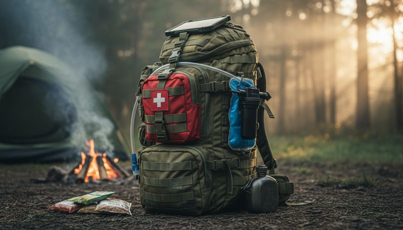 Kit de agua para emergencia listo con filtro y cantimplora